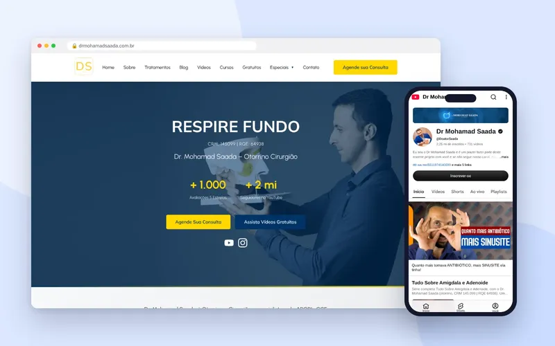Site e canal do Dr. Saada